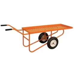 Leonard Flatbed 2-Wheel Nursery Cart, 2ft X 5ft Deck, 850 Lb Capacity -Garden Care 2460ex 2 1