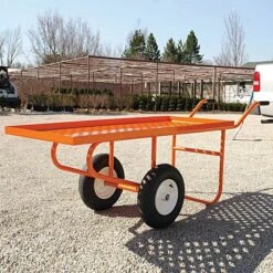Leonard Flatbed 2-Wheel Nursery Cart, 2ft X 5ft Deck, 850 Lb Capacity -Garden Care 2460ex 3 1