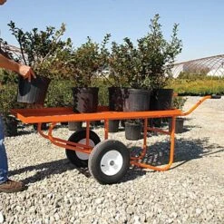 Leonard Flatbed 2-Wheel Nursery Cart, 2ft X 5ft Deck, 850 Lb Capacity -Garden Care 2460ex 5 1