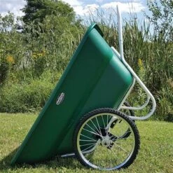 Muller's Original Smart Cart, Green 12 Cu. Ft. Tray With 20" Flat Free Spoke Wheels -Garden Care 312gb ff 2