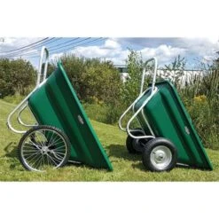 Muller's Original Smart Cart, Green 12 Cu. Ft. Tray With 16" Flat Free Wheels -Garden Care 312gbt ff 3