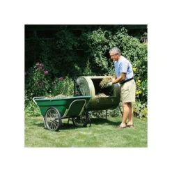 Muller's Original Smart Cart, Green 7 Cu. Ft. Tray With 20" Flat Free Spoke Wheels -Garden Care 37gb ff 2