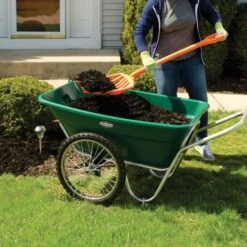 Muller's Original Smart Cart, Green 7 Cu. Ft. Tray With 20" Spoke Wheels -Garden Care 37gb 6