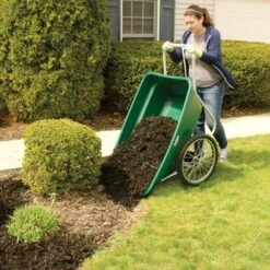 Muller's Original Smart Cart, Green 7 Cu. Ft. Tray With 20" Spoke Wheels -Garden Care 37gb 8