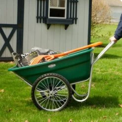 Muller's Original Smart Cart, Green 7 Cu. Ft. Tray With 20" Spoke Wheels -Garden Care 37gb 9