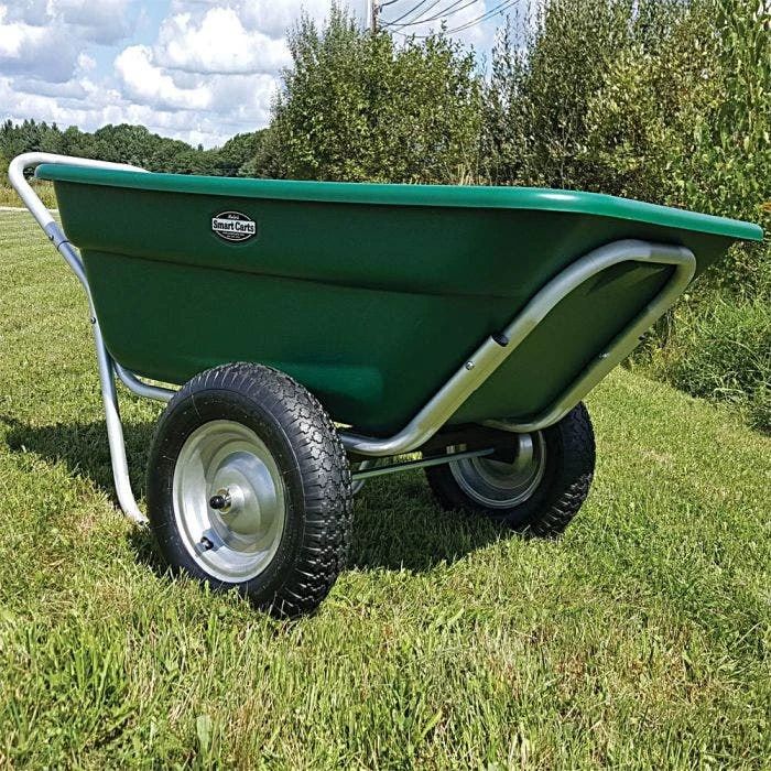 Muller's Original Smart Cart, Green 7 Cu. Ft. Tray With 16" Turf Wheels 3 Muller's Original Smart Cart, Green 7 Cu. Ft. Tray With 16" Turf Wheels - Image 3