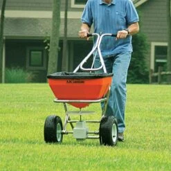 Leonard 70 Lb Spreader With Stainless Steel Frame -Garden Care am70s 4 1