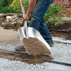 Leonard Heavy-Gauge Aluminum Scoop Shovel With 28-Inch D-Grip Handle -Garden Care ama12 6 1 1