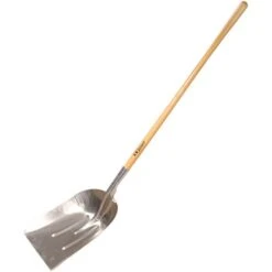 Leonard Heavy-Gauge Aluminum Scoop Shovel With 48-Inch Straight Handle