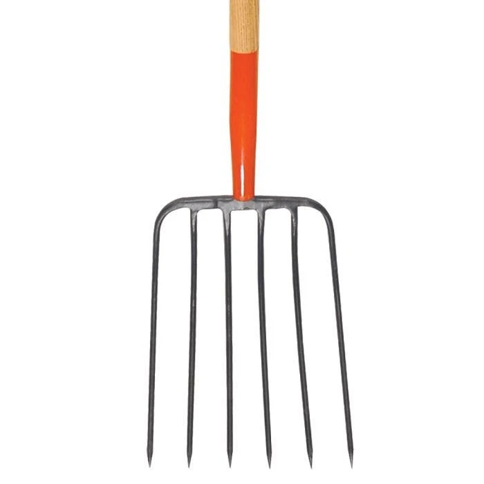 Leonard 6-Tine Forged Steel Manure Fork With 54-Inch Straight Handle 2 Leonard 6-Tine Forged Steel Manure Fork With 54-Inch Straight Handle - Image 2