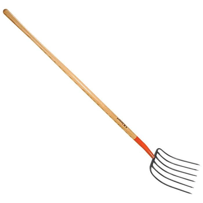 Leonard 6-Tine Forged Steel Manure Fork With 54-Inch Straight Handle 1 Leonard 6-Tine Forged Steel Manure Fork With 54-Inch Straight Handle