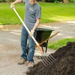 Leonard 6-Tine Forged Steel Manure Fork With 54-Inch Straight Handle 12 Leonard 6-Tine Forged Steel Manure Fork With 54-Inch Straight Handle -Garden Care amf6 4