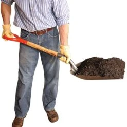 Leonard Steel Scoop Shovel With Size 10 Blade And D-Grip Handle -Garden Care ams10 mulch 1