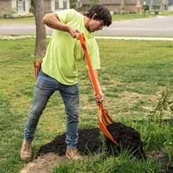 Poly Mulching Fork With D-Grip Handle By A.M. Leonard, 8 Tine, 15in Scoop X 44in Length, Lifetime Warranty -Garden Care apf810 6 1