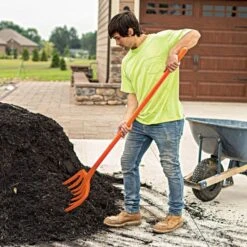 Leonard 8-Tine Poly Mulching Fork With Straight Handle -Garden Care apf815 live2 10.20.22