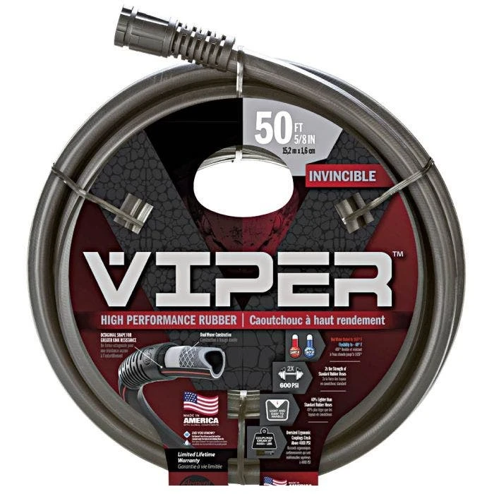 Viper Premium Rubber Hose 5/8 INCH X 50FT 1 Viper Premium Rubber Hose 5/8 INCH X 50FT