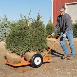 Leonard Flatbed 2-Wheel Nursery Cart, 2ft X 4ft Low Deck, 850 Lb Capacity -Garden Care f2448lw 7 1