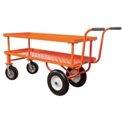 Leonard 2-Foot By 5-Foot Push-Style Nursery Cart With 12-Inch Shelf -Garden Care f2460lfw 2