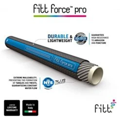 FITT Force™ Pro Commercial-Grade Lay Flat Hose, 5/8-Inch Diameter, 50-Foot Length -Garden Care ffp59006 3