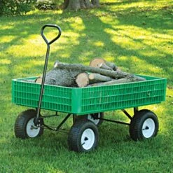 Leonard Green Utility Wagon, Flat Free Tires, 30in X 46in X 7.5in Tray -Garden Care fgw45g 3