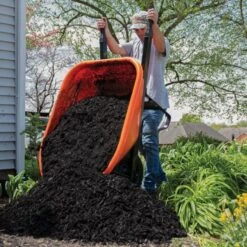 Leonard 8-Cubic-Foot Capacity Poly Tray Wheelbarrows With Flat-Free Tire -Garden Care fwb08 3