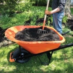 Leonard 8-Cubic-Foot Capacity Poly Tray Wheelbarrows With Flat-Free Tire -Garden Care fwb08 5