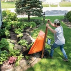 Leonard 8-Cubic-Foot Capacity Poly Tray Wheelbarrows With Flat-Free Tire -Garden Care fwb08 6