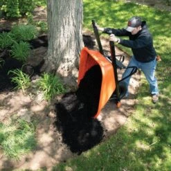 Leonard 8-Cubic-Foot Capacity Poly Tray Wheelbarrows With Flat-Free Tire -Garden Care fwb08 7