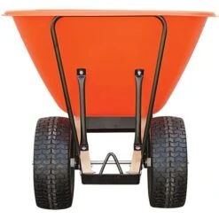 Leonard 2-Wheeled, 10-Cubic-Foot Capacity Poly Tray Wheelbarrow With Flat-Free Tires -Garden Care fwb10 2 1