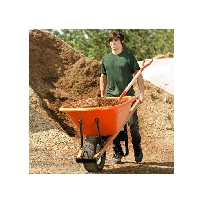 Leonard 6-Cubic-Foot Capacity Poly Tray Wheelbarrow With Flat-Free Tire 8 Leonard 6-Cubic-Foot Capacity Poly Tray Wheelbarrow With Flat-Free Tire - Image 8