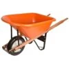 Leonard 6-Cubic-Foot Capacity Poly Tray Wheelbarrow With Narrow, Diamond Tread Tire