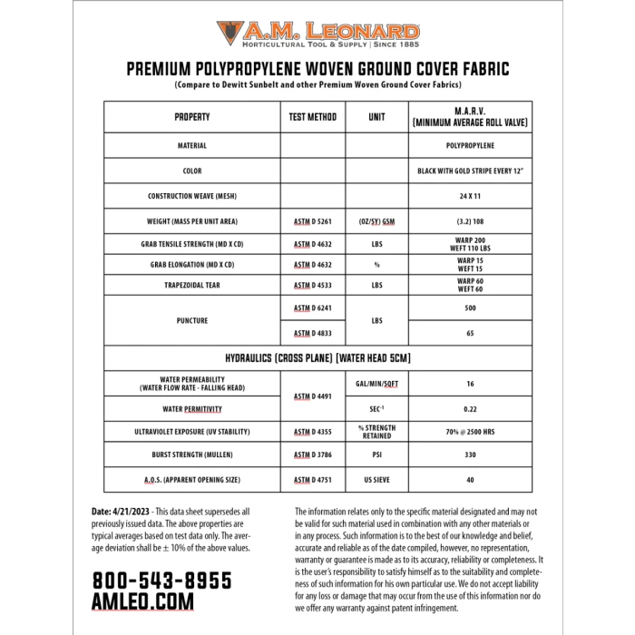 3.2oz Premium Woven Ground Cover 10ft (Folded) X 300ft 6 3.2oz Premium Woven Ground Cover 10ft (Folded) X 300ft - Image 6