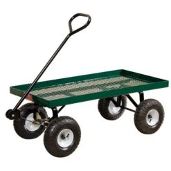Metal Deck Wagon, Flat Free Tires, 24 In X 48 In