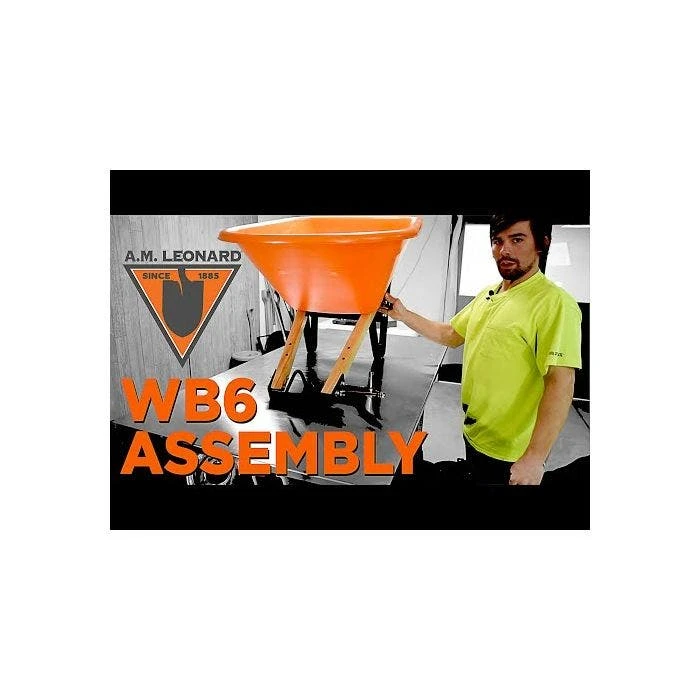 Leonard 10 Cubic Foot Poly Tray 2 Wheeled Wheelbarrows With Steel Handles 4 Leonard 10 Cubic Foot Poly Tray 2 Wheeled Wheelbarrows With Steel Handles - Image 4