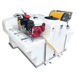 Kings 400 Gallon SpaceSaver Skid Sprayer With 10 Gpm Diaphragm Pump And Electric Hoe Reel