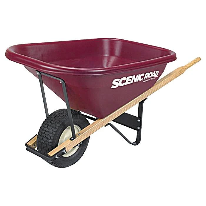 Scenic Road 8-Cubic-Foot Capacity Poly Tray Wheelbarrow With Pneumatic Turf Tire 1 Scenic Road 8-Cubic-Foot Capacity Poly Tray Wheelbarrow With Pneumatic Turf Tire