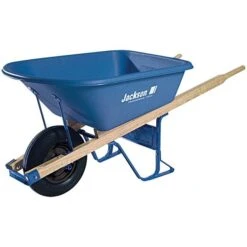 Jackson Contractor-Grade Wheelbarrow With 5-3/4-Cubic-Foot Poly Tray