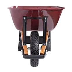 Scenic Road 6-Cubic-Foot Capacity Steel Tray Wheelbarrow With Flat Free Tire -Garden Care mss6 1ff front