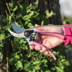 Pink Leonard Deluxe Soil Knife And Pink Traditional Bypass Pruner With Sheath -Garden Care pk2c 3
