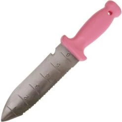 Pink Leonard Deluxe Soil Knife And Pink Traditional Bypass Pruner With Sheath -Garden Care pk2c 6