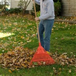 Leonard Poly Lawn Rake With American Ash Handle, 24-Inch Head -Garden Care pr24u 1