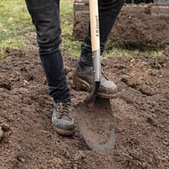 Leonard Round Point, Open Back Shovel W/ 48" Ash Handle -Garden Care rps 3