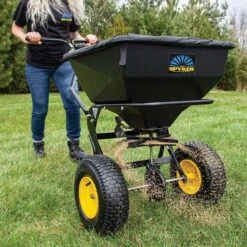 Spyker Ergo-Pro Spreader 80lb With Powder Coated Frame -Garden Care spy80 1p 9 1
