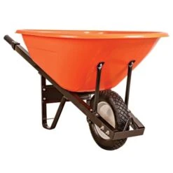 Leonard 8 Cubic Foot Poly Tray Wheelbarrows With Steel Handles -Garden Care vp wb08s 2