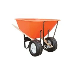 Leonard 2 Wheeled 10 Cubic Foot Capacity Poly Tray Wheelbarrows