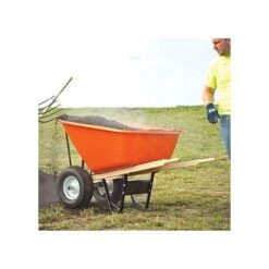 Leonard 2 Wheeled 10 Cubic Foot Capacity Poly Tray Wheelbarrows -Garden Care vp wb10 4