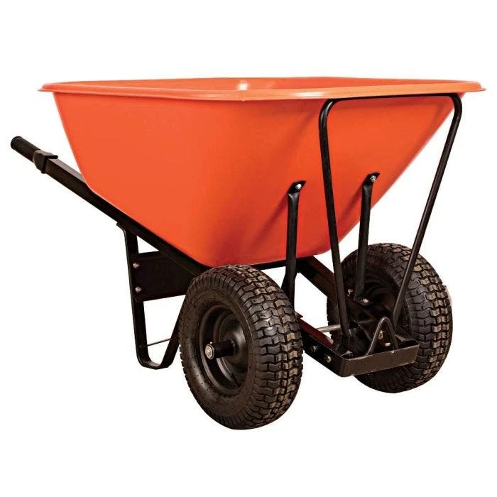 Leonard 10 Cubic Foot Poly Tray 2 Wheeled Wheelbarrows With Steel Handles 1 Leonard 10 Cubic Foot Poly Tray 2 Wheeled Wheelbarrows With Steel Handles