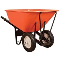 Leonard 10 Cubic Foot Poly Tray 2 Wheeled Wheelbarrows With Steel Handles 6 Leonard 10 Cubic Foot Poly Tray 2 Wheeled Wheelbarrows With Steel Handles -Garden Care vp wb10s 2