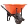 Leonard 6 Cubic Foot Poly Tray Wheelbarrows With Steel Handles