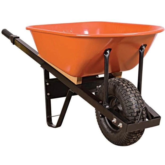 Leonard 6 Cubic Foot Steel Tray Wheelbarrows With Steel Handles 1 Leonard 6 Cubic Foot Steel Tray Wheelbarrows With Steel Handles